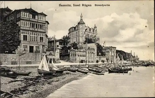 Ak Sassnitz auf Rügen, Strandpartie