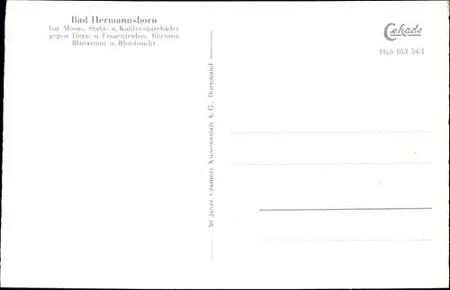 Ak Bad Driburg Nordrhein Westfalen, Bad Herrmannsborn, Eingangshalle