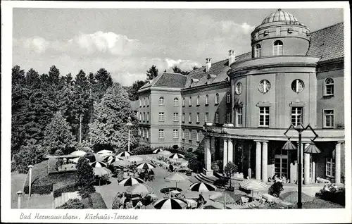 Ak Bad Driburg Nordrhein Westfalen, Bad Herrmannsborn, Kurhaus Terrasse