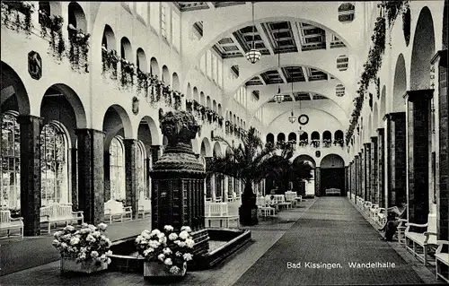 Ak Bad Kissingen Unterfranken Bayern, Wandelhalle