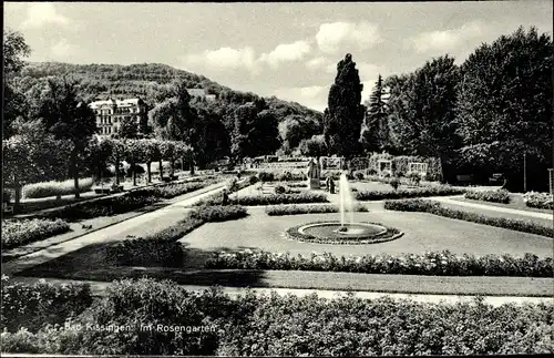 Ak Bad Kissingen Unterfranken Bayern, Rosengarten