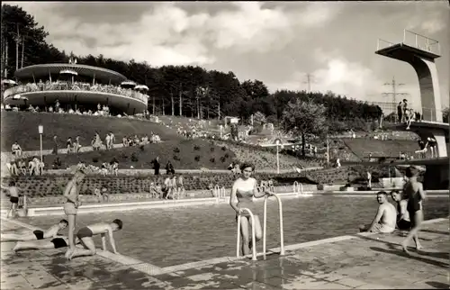 Ak Bad Kissingen Unterfranken Bayern, Terrassen Schwimmbad am Ballinghain