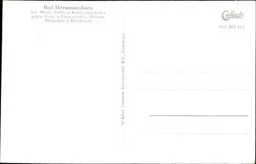 Ak Bad Hermannsborn Bad Driburg in Westfalen, Eingangshalle