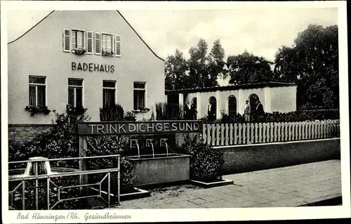 Ak Bad Hönningen am Rhein, Gesundbrunnen, Badehaus