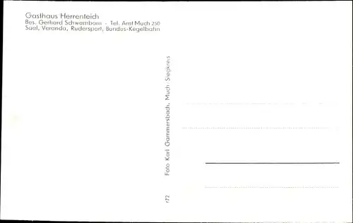 Ak Much Nordrhein Westfalen, Blick auf das Gasthaus Herrenteich, Autos