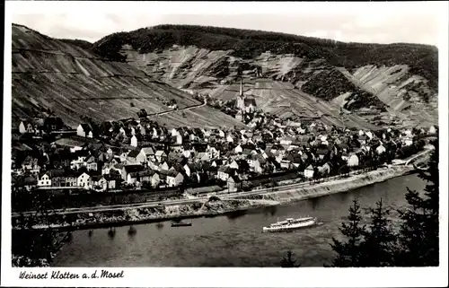 Ak Klotten an der Mosel, Durchblick zum Ort