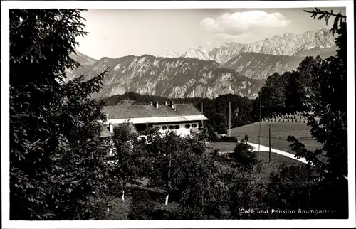 Ak Kiefersfelden, Café und Pension Baumgartenhof, Berglandschaft
