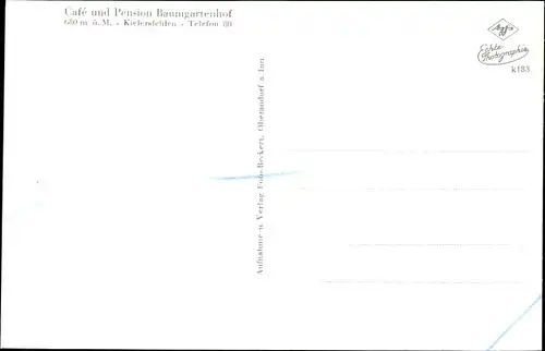 Ak Kiefersfelden, Café und Pension Baumgartenhof, Berglandschaft