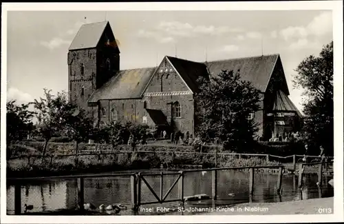 Ak Nieblum auf der Insel Föhr Nordfriesland, St. Johanniskirche