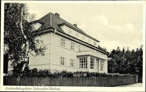 Ak Hahnenklee Bockswiese Goslar im Harz, Kindererholungsheim