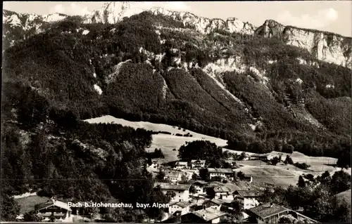 Ak Bach Aschau im Chiemgau Oberbayern, Panorama, Bayr. Alpen