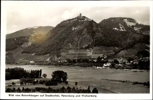 Ak Königswinter am Rhein, Drachenfels, Petersberg, Wolkenburg