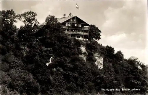 Ak Trechtingshausen am Rhein, Waldgaststätte Schweizerhaus