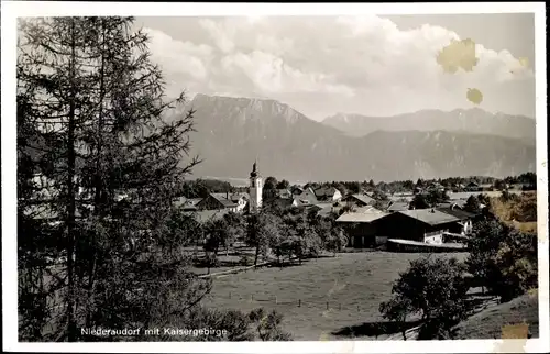 Ak Niederaudorf Oberaudorf in Oberbayern, Panorama, Kaisergebirge