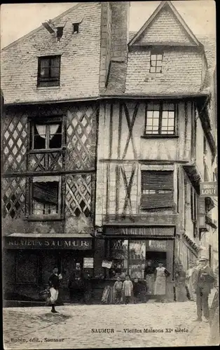 Ak Saumur Maine et Loire, Vieilles Maisons XIe siecle