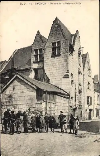 Ak Saumur Maine et Loire, Maisons de la Reine de Sicile