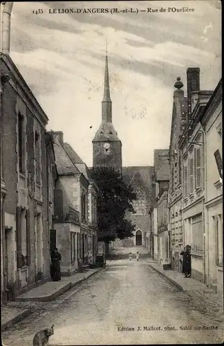 Ak Le Lion d'Angers Maine et Loire, Rue de l'Ourliere, Eglise