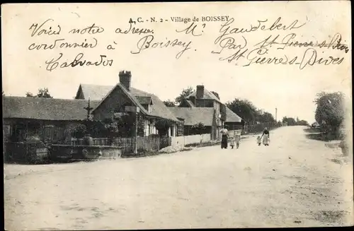 Ak Boissey Calvados, Village, Rue