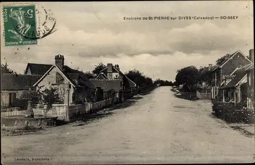 Ak Boissey Calvados, Village, Rue
