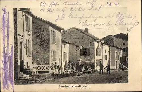 Ak Inor Meuse, deutsches Seuchenlazarett, Rotes Kreuz, I. WK