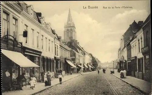 Ak La Bassée Nord, Rue de la Porte d'Estaires, Église