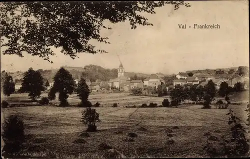 Ak Val Moselle, Blick auf den Ort