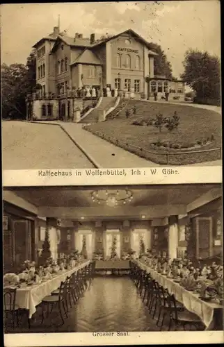 Ak Wolfenbüttel in Niedersachsen, Kaffeehaus W. Göhe, Innenansicht