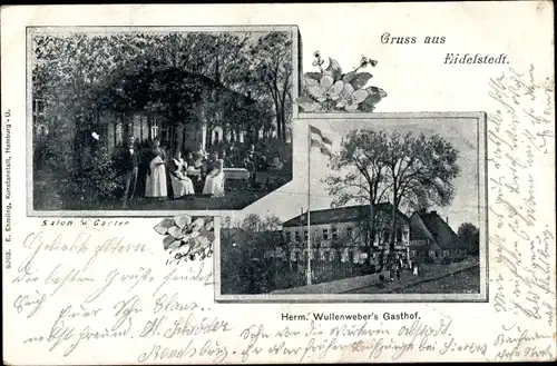 Ak Hamburg Eimsbüttel Eidelstedt, Gasthof, Salon, Garten