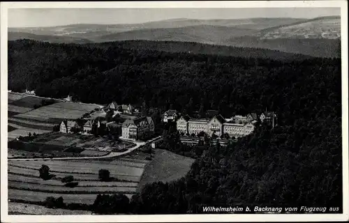 Ak Oppenweiler in Baden Württemberg, Klinik Wilhelmsheim, Fliegeraufnahme