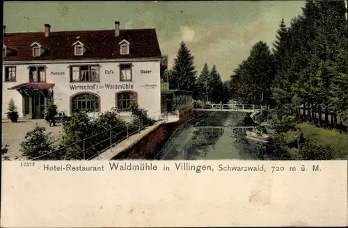 Ak Villingen Schwenningen im Schwarzwald, Hotel Restaurant Waldmühle, Herm. Oberle