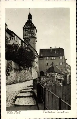 Ak Schwäbisch Hall in Württemberg, Badtörle, Josenturm