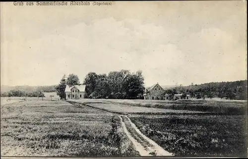 Ak Altenhain Trebsen an der Mulde Sachsen, Jägerhaus, Blick auf Ortschaft und Umgebung