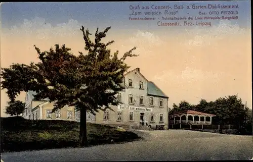 Ak Claußnitz in Mittelsachsen, Gasthof Zum weissen Ross