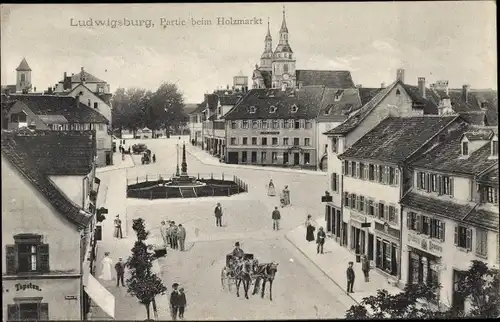 Ak Ludwigsburg in Baden Württemberg, Holzmarkt
