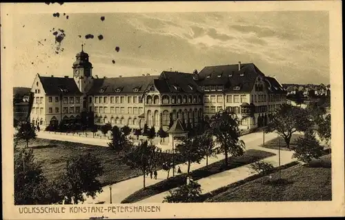 Ak Petershausen Konstanz am Bodensee, Volksschule