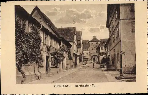 Ak Künzelsau am Kocher Hohenlohekreis, Morsbacher Tor