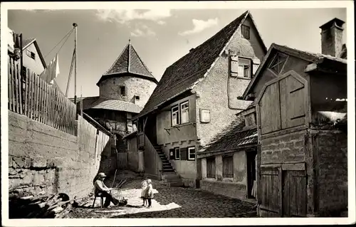 Ak Nürtingen am Neckar, Beim Blockturm