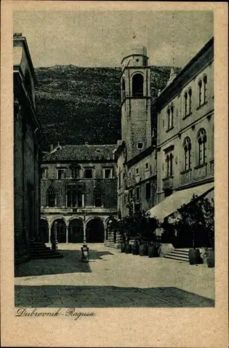 Ak Ragusa Dubrovnik Kroatien, Stadtpartie, Turm