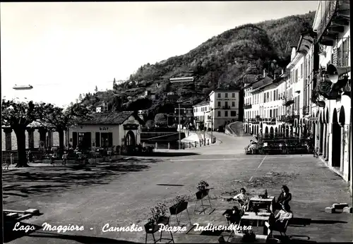 Ak Cannobio Lago Maggiore Piemonte, Piazza Indipendenza