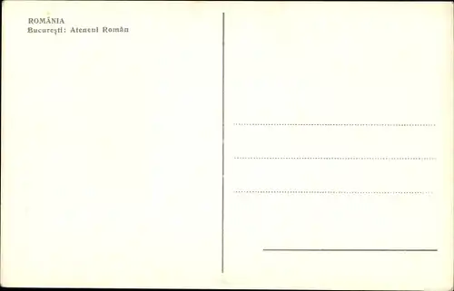 Ak București Bukarest Rumänien, Ateneul Roman, Altrömische Architektur