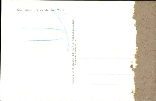 Ak Klaffenbach Welzheimer Wald Rudersberg Baden Württemberg, Panorama
