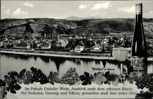 Ak Unkel am Rhein, Panorama