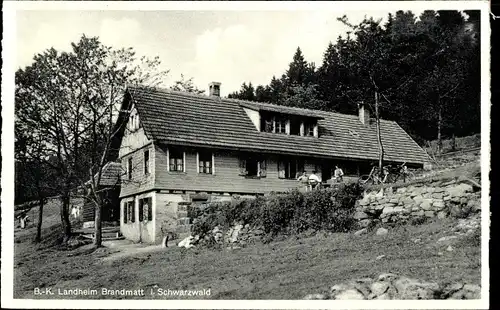 Ak Brandmatt Sasbachwalden im Schwarzwald, B. K. Landheim