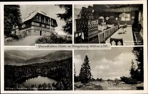 Ak Seebach Baden im Ortenaukreis, Darmstädter Hütte, Hochmoor am Seekopf, Wildsee im Schwarzwald