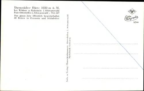 Ak Seebach Baden im Ortenaukreis, Darmstädter Hütte, Hochmoor am Seekopf, Wildsee im Schwarzwald