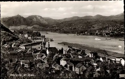 Ak Oberwinter am Rhein Remagen, Panorama, Drachenfels