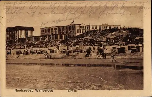 Ak Nordseebad Wangerooge in Ostfriesland, Blick zum Strand