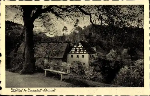 Ak Eberstadt Darmstadt in Hessen, Mühltal, Fachwerkhaus