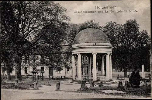 Ak Hofgeismar in Nordhessen, Gesundbrunnen und Landw. Schule