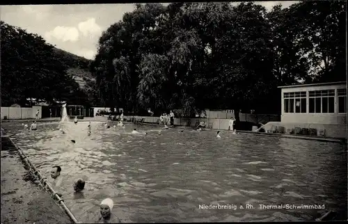 Ak Niederbreisig Bad Breisig am Rhein, Thermal Schwimmbad